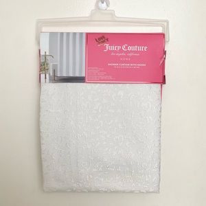 Juicy couture shower curtain with hooks